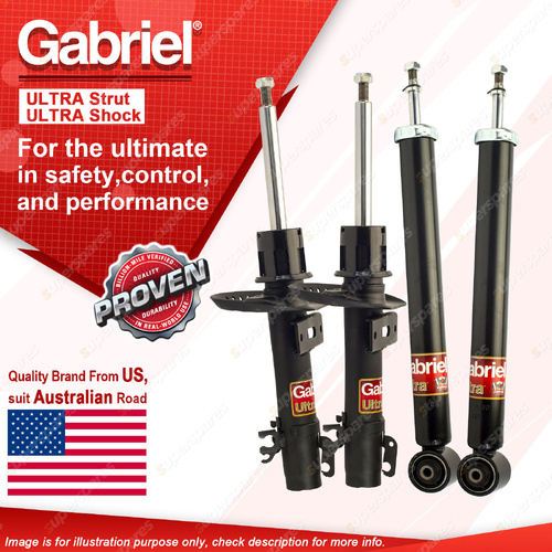 Gabriel Front Rear Ultra Shock Absorbers for Volkswagen Polo 6R Hatchback 10-14