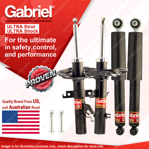 Gabriel Front + Rear Ultra Shock Absorbers for Nissan Qashqai J11 SUV 7/14-on