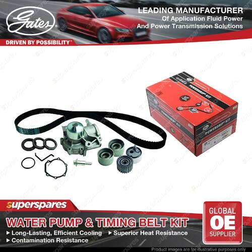 Gates Water Pump & Timing Belt Kit for Subaru Leone GL 1800 Impreza