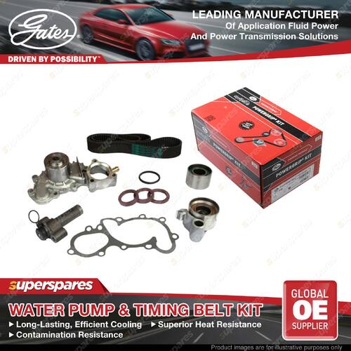 Gates Water Pump & Timing Belt Kit for Toyota LandCruiser Prado VZJ90 VZJ95