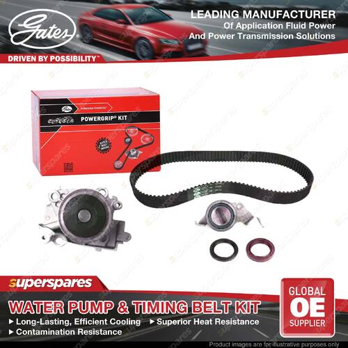 Gates Water Pump Timing Belt Kit for Mitsubishi Lancer CG CH CJ CS Pajero IO QA