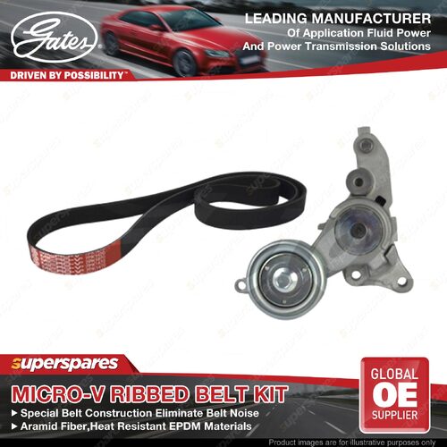 Gates Alt Micro-V Belt Kit for Toyota Hiace Commuter KDH 223 201 200 202 212 222