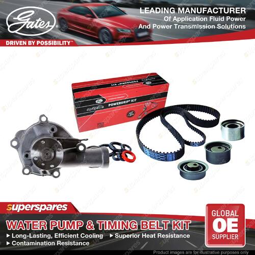Gates Water Pump & Timing Belt Kit for Mitsubishi Chariot N33W 2.0L