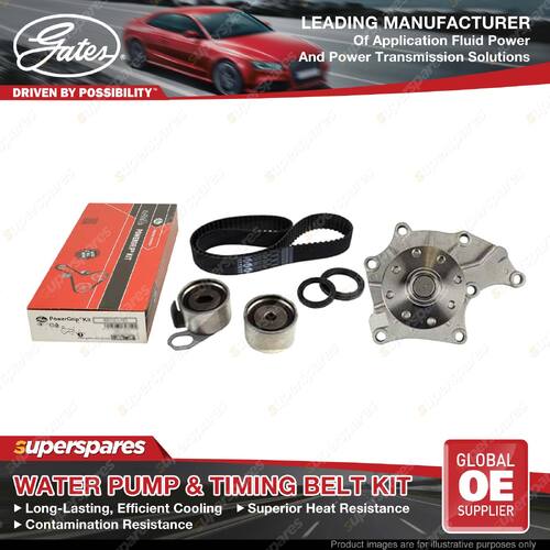 Gates Water Pump & Timing Belt Kit for Isuzu Bighorn ELF NHR 54 55 57 Trooper