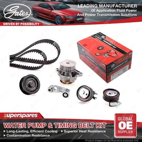 Gates Camshaft Water Pump & Timing Belt Kit for Audi A2 8Z0 1.4L 55kW FWD Petrol