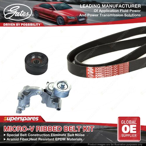 Gates Alternator Micro-V Drive Belt Kit for Toyota Crown GRS182 Mark GRX121 3.0L