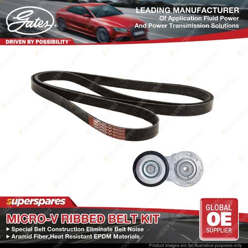 Gates Micro-V Ribbed Belt Kit for Holden Colorado RG 2.4L 2.8L Diesel 2012-2020