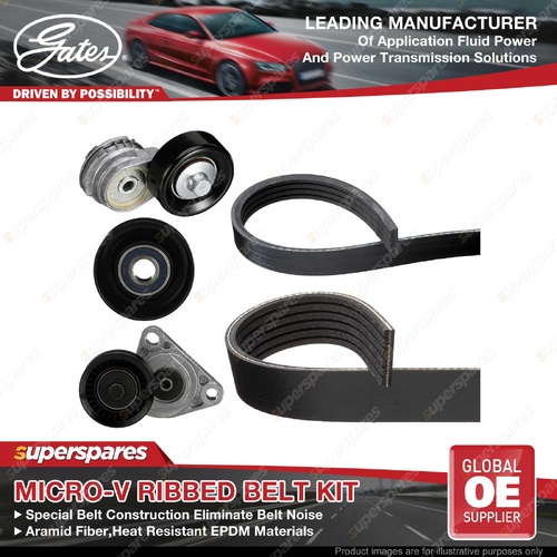 Gates Micro-V Ribbed Belt Kit for HSV Clubsport GTS Maloo Senator VE 6.0L 6.2L