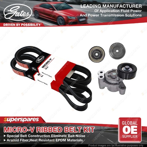 Gates Micro-V Belt Kit for Mitsubishi Pajero Sport KS1W Triton KK1T KL1T MQ MR