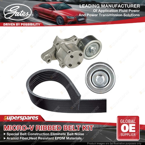 Gates Micro-V Belt Kit for Toyota Prado GDJ150 GDJ155 Granvia Hiace GDH300 Ser