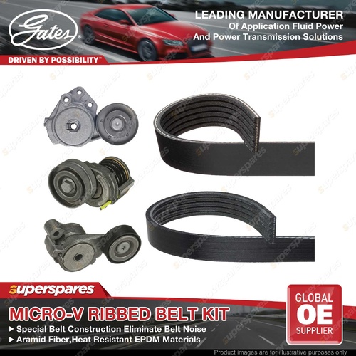 Gates Micro-V Belt Kit for Volkswagen Golf MKV MKVI Beetle Jetta Polo Tiguan 5N