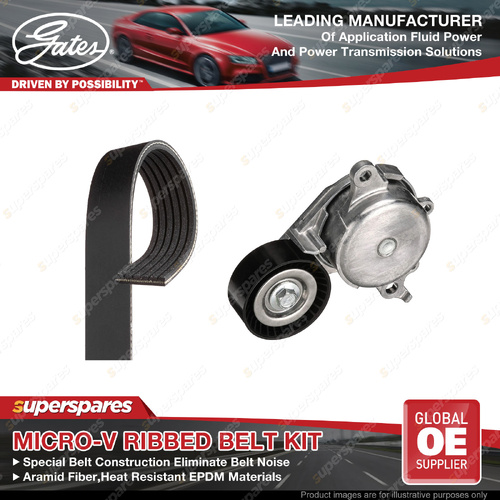 Gates Alternator Micro-V Ribbed Belt Kit for Toyota RAV 4 MXAA52 MXAA54 2.0L
