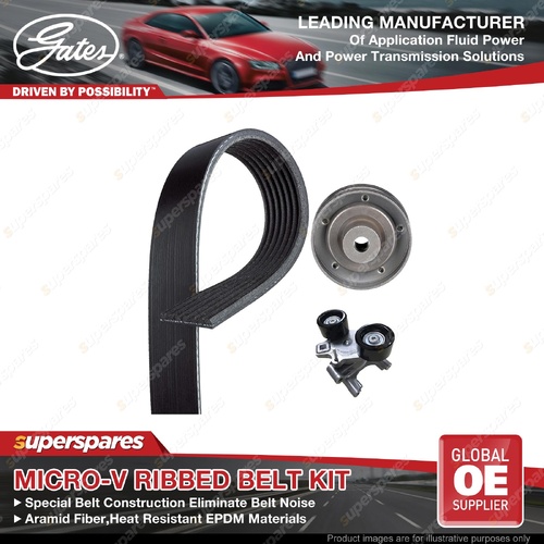 Gates Micro-V Belt Kit for Ford Ranger PX 3.2L TDdi 147KW 2011-2015