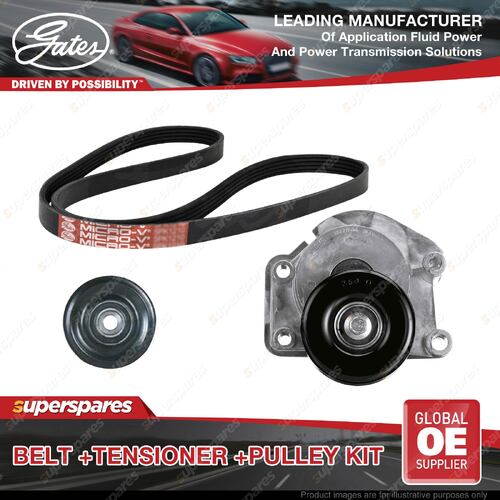 Gates Belt & Tensioner & Pulley Kit for Toyota Landcruiser 100 UZJ100 4.7L 173kW