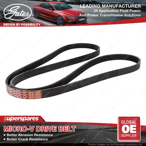 Gates Accessory Drive Belt for Hyundai Terracan HP 2.9 CRDi 2005-2006