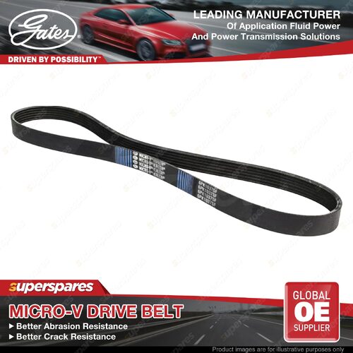 Gates Alternator Micro-V Drive Belt for Ford Fiesta WZ WS WT 1.5 1.6L FWD Petrol