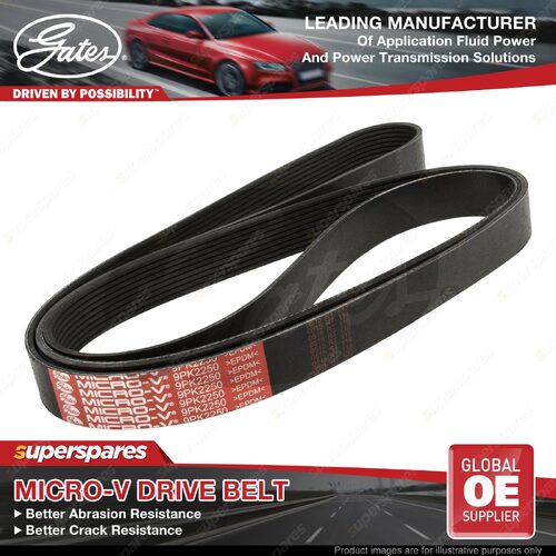Gates Alternator Micro-V Ribbed Belt for Toyota Landcruiser VDJ 200 79 76 78