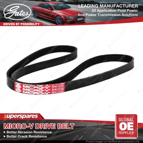 Gates Alternator Micro-V Belt for Mini Cooper R50 FWD Petrol 1.6L W10B16A 04-06