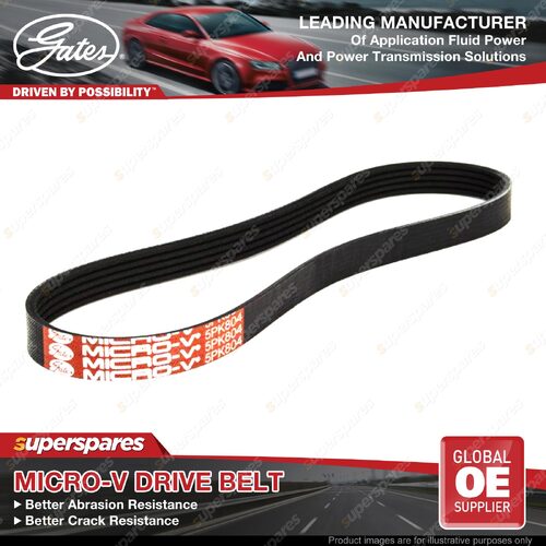 Gates Alternator Micro-V Drive Belt for Nissan Xterra WD22 4WD 3.3L 125kW 99-04