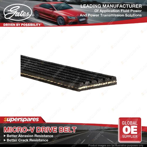Gates Alternator Micro-V Drive Belt for Citroen C5 4HX FWD Diesel 2.2L HDi 01-04