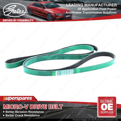 Gates Alternator Micro-V Belt for Isuzu NPR RWD Diesel 5.2L TDi 4HK1TCC 08-On