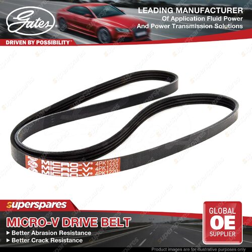 Gates Aircon Compressor Micro-V Drive Belt for Toyota Altezza SXE10 2.0L 99-05