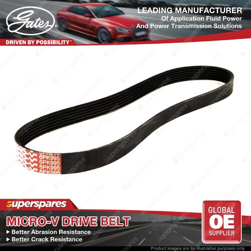 Gates Alternator Micro-V Belt for Honda Civic EP2 EU6 EU8 MKVII FWD 1.6L 00-05