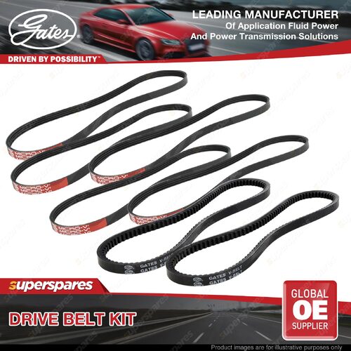 Gates A/C & Alternator & P/S Drive Belt Kit for Honda Accord AD 1.8L ET1 Sedan