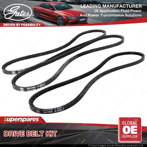 Gates A/C & Alternator Drive Belt Kit for Toyota Coaster B4 B5 3.7L 14B 89kW