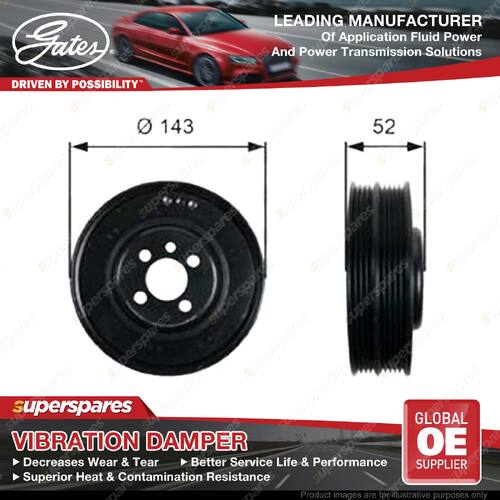 Gates Harmonic Balancer for Audi A6 4B2 AJL  A4 8D2 8D5 B5 1.8L 1995-2001