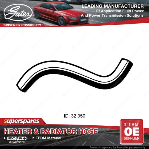 Gates Radiator Hose for Ford Capri 1.6 8V Convertible 61KW 1989-1990