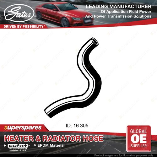 Gates Heater Hose for Ford Laser KC KE Meteor GC E3 B6 B6T 1.3L 1.6L