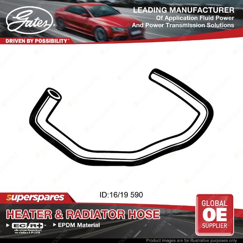 Gates Heater Hose for Toyota Prado KZJ120 3.0L 1KZTE Length 590mm
