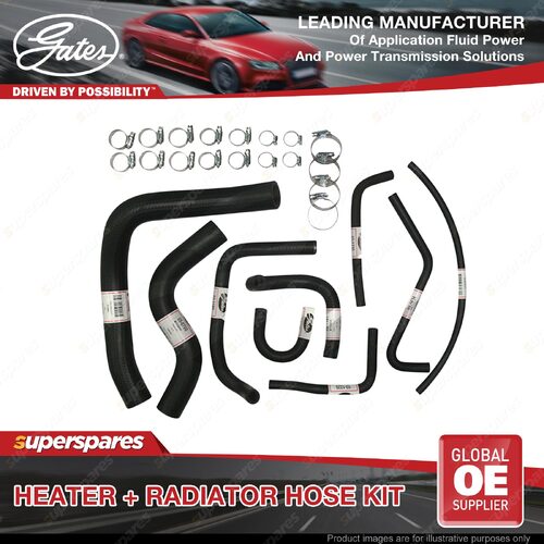 Gates Radiator + Heater Hose Kit for Mitsubishi Pajero NH NJ NK 3.0L 6G72 91-97