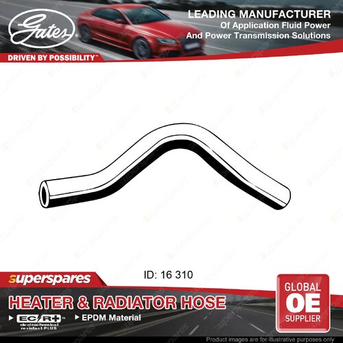 Gates Molded Heater Hose for Toyota Corolla ZZE122 1ZZFE 1.8L 310mm