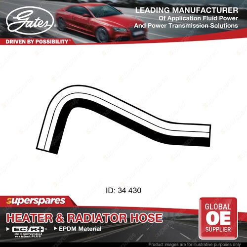 Gates Radiator Hose for Nissan 720 720 2.2L Z22 71KW 430mm 1983-1986