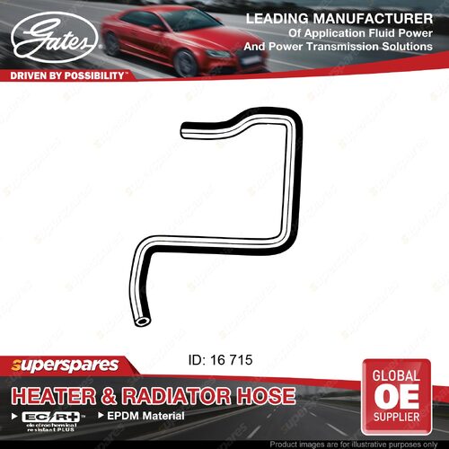 Gates Outlet Molded Heater Hose for Holden Nova LE LF 1.6L 1989-1994