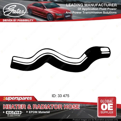 Gates Radiator Curved Hose for Renault Koleos HY0 2.5L 475mm 09/2008-On
