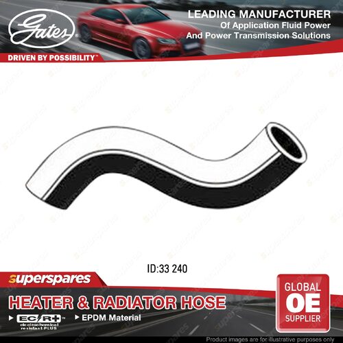Gates Radiator Curved Hose for Nissan Primera P11 1.8L 92KW 240mm 1996-1998