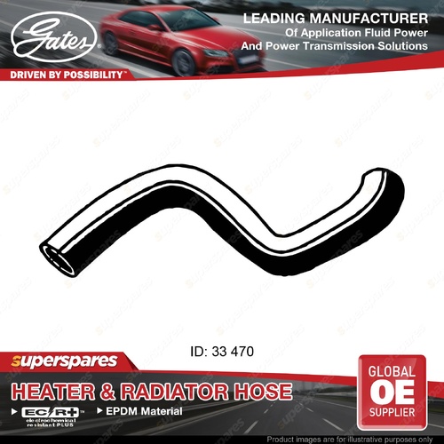 Gates Upper Radiator Curved Hose for Vauxhall Zafira M75 1.6L 85KW FWD 2006-On