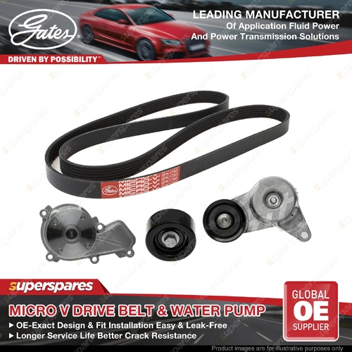 Gates Alt Drive Belt Kit + Water Pump for Hyundai i30 GD PD PDE PDEN i40 VF