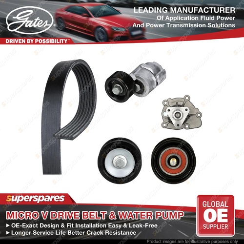 Gates Alt Drive Belt Kit + Water Pump for Kia Sorento XM Sportage SL 2.0L 2.4L
