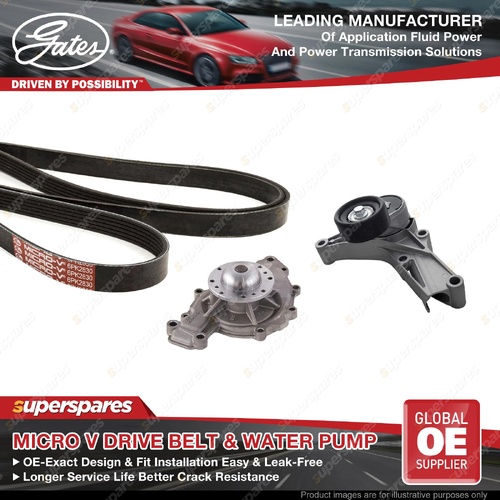 Gates Drive Belt Kit + Water Pump for Holden Commodore Calais VT VX Statesman