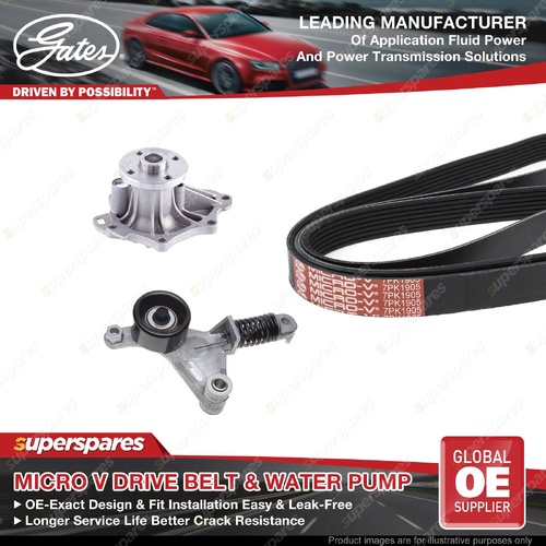 Gates Drive Belt Kit + Water Pump for Toyota Tarago ACR50 55 Alphard Vellfire