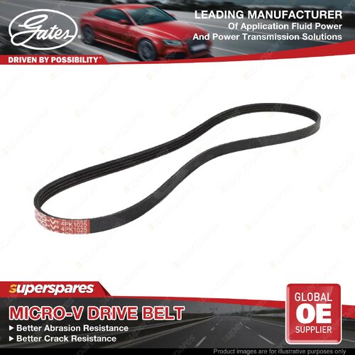 Gates P/S Micro-V Drive Belt for Honda Edix BE2 FR-V BE1 Stream RN1 1.7L Petrol