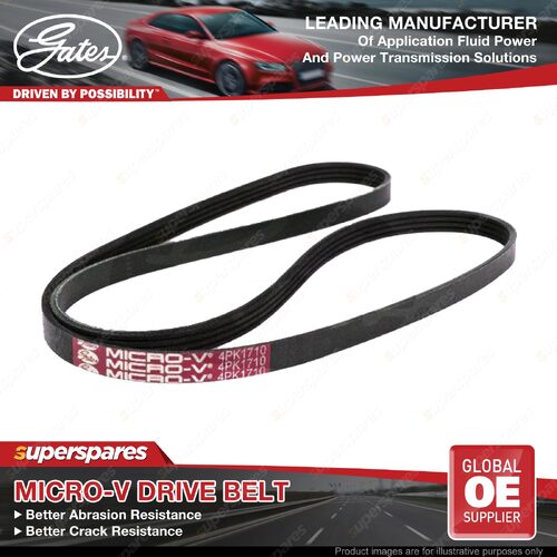 Gates Alternator Micro-V Drive Belt for Toyota Echo Yaris SCP10 1.0L 50KW 48KW