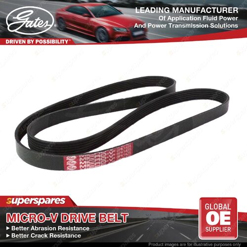 Gates Alternator Micro-V Drive Belt for Renault Laguna B56C 2.0L 83KW 1998CC