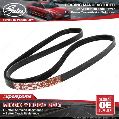 Gates Aircon Compressor Micro-V Drive Belt for Ford Escape ZG 2.0L 178kW 16-On