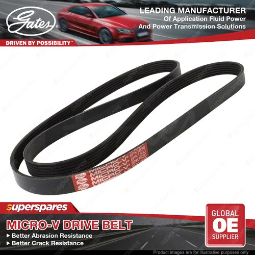 Gates Alternator Micro-V Drive Belt for Kia Stonic YB 1.0L 88kW FWD Petrol 17-18