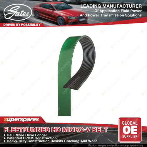 Gates HD Fleetrunner Micro-V Drive Belt - 10PK1601HD Width 35mm Length 1601mm